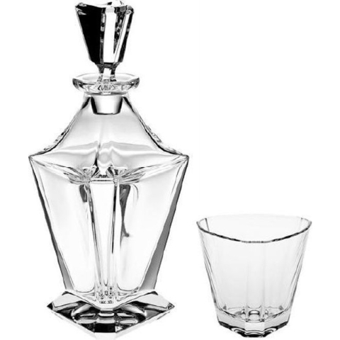 Crystal Bohemia Whiskey Set Ice Glamour - Kristal - 500 + 240ml - 1+6 stuks
