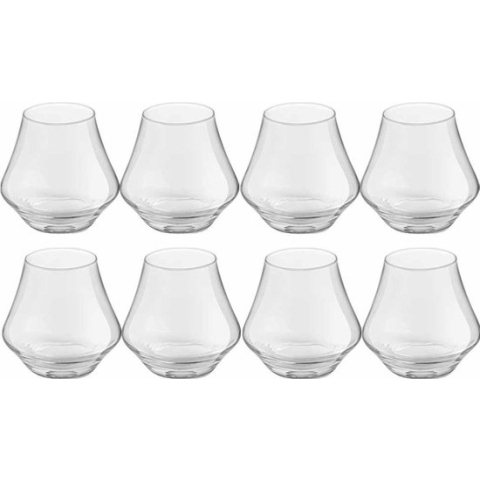 8x Likeur/whisky glazen transparant 220 ml Artisan serie - 22 cl - borrelglazen