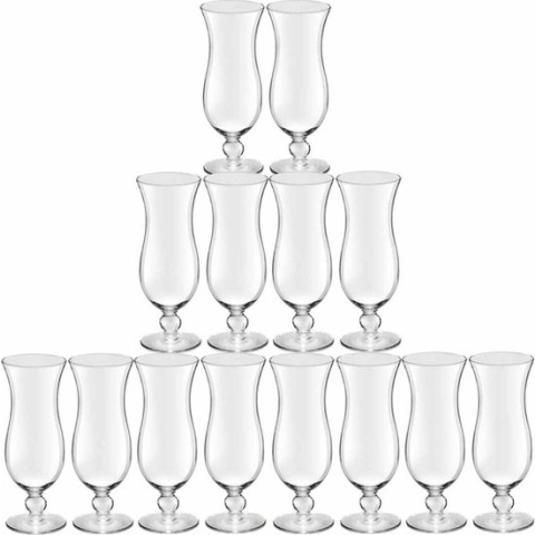 12x Cocktailglazen transparant 440 ml Hawai serie - 44 cl - Cocktail glazen - Cocktails drinken - Cocktailglazen van glas