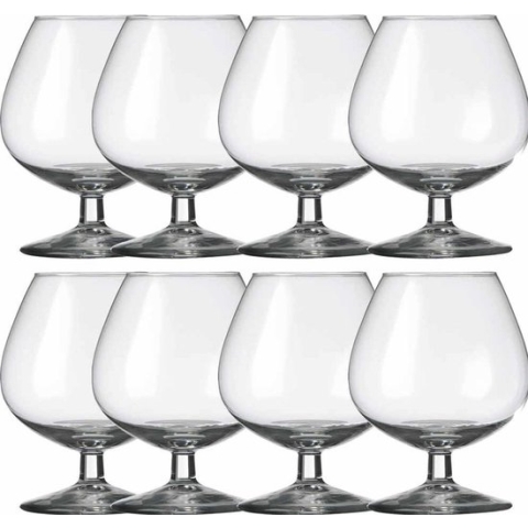 8x Cognacglazen transparant 800 ml Specials