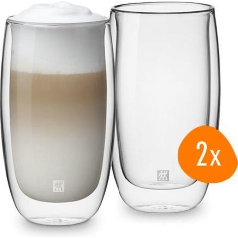 Zwilling Sorrento Dubbelwandig Latte Macchiato glas - 350 ml - 2 stuks