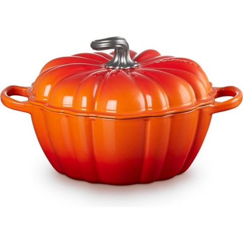 Le Creuset Gietijzeren Braad- / Stoofpan 24cm Pompoen Oranjerood