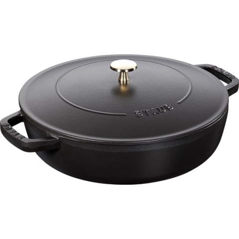 Staub sauteerpan met Chistera drop structure - 28 cm - zwart