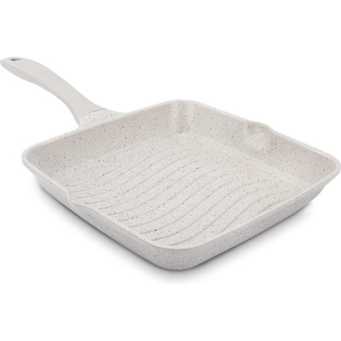Grillpannen inductie antiaanbaklaag gegoten aluminium hoestvuur zandsteen 28 cm