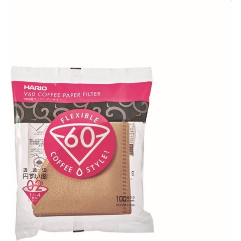 Hario Koffiefilters V60 02 - Bruin (100 stuks)