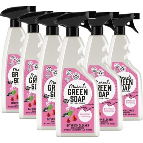Marcel's Green Soap Badkamerreiniger Patchouli & Cranberry - 6 x 500 ml