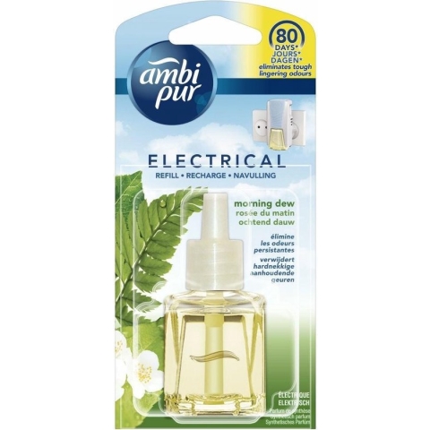 9x Ambi Pur Elektrische Geurverspreiders Navulling Morning Dew