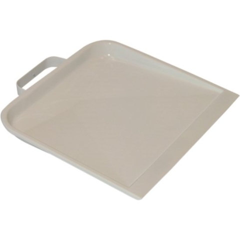 Stofblik Hollands model metaal met beugelgreep 22,5x25,5 cm grijs