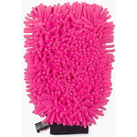 Muc-Off Auto Motor Fiets 2 in 1 Microvezel Washandschoen Roze Auto Was Handschoen Wassen & Schoonmaken Microvezeldoek Autohandschoen Schoonmaakdoekjes