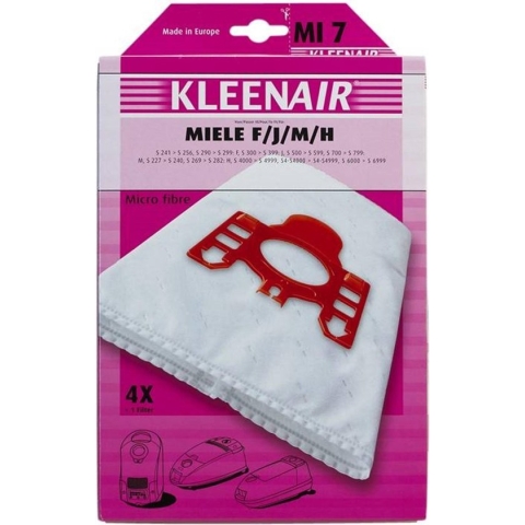 Kleenair Stofzuigerzak Miele F/J/M/H  - 20 Stuks + 5 Filter