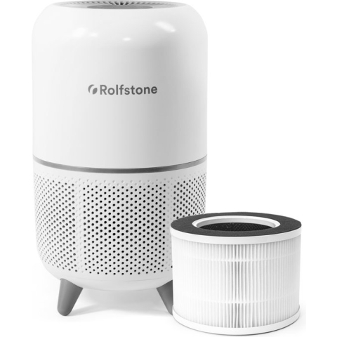 Rolfstone Air Balance - Luchtreiniger / Air Purifier met vervangbaar HEPA 13 filter + koolstoffilter - Werkt tegen huisstofmijt, hooikoorts, allergie, stof, - CADR: 160m3/h. - 3 standen + slaapstand en automatische stand - Luchtkwaliteit indicator