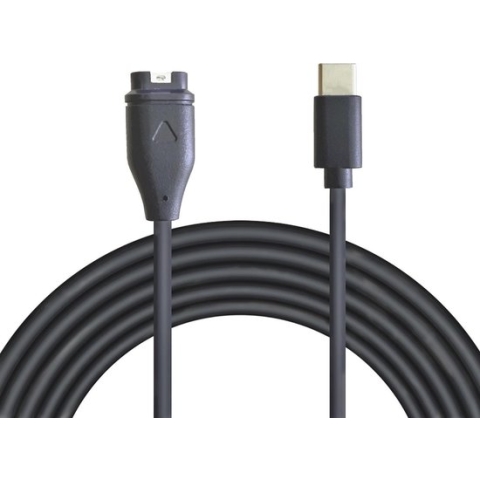 USB Type C - Garmin Oplaadkabel - 1 m - Compatibel met Garmin Fenix, Forerunner, Approach, Quatix, Vivoactive, Vivomove, Instinct, Venu - USB-oplaadkabel oplader - Zwart
