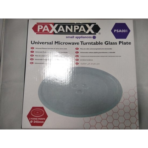 Draaiplateau 24,5CM Met 3 inkepingen glasplaat