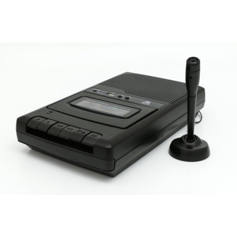 GPO CRS132 - Draagbare cassetterecorder, USB en microfoon