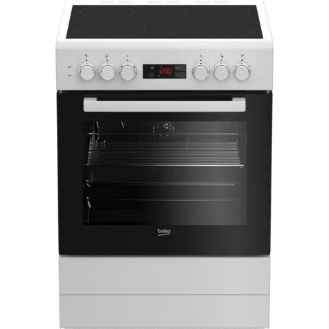 Beko FSE67300WCS - Vrijstaande Vitrokeramische Fornuis - Stoomreiniging - Hetelucht Oven