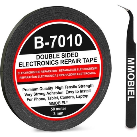 MMOBIEL 3mm Dubbelzijdig Plakband - 50 Meter lang - voor Reparaties incl. Gereedschapset voor Telefoon, Tablet en Laptops