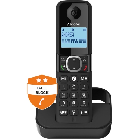 Alcatel F860 Draadloze vaste telefoon met nummerweergave en ongewenste beller blokkering