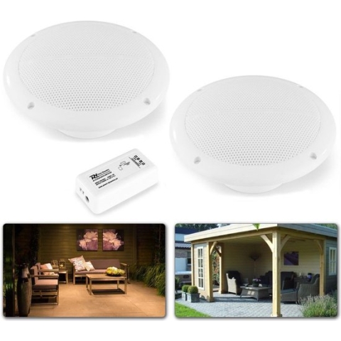 Bluetooth speakerset - Power Dynamics BT10SET - Inbouw speakers plafond - Buiten speakers voor badkamer, tuin, terras, etc.