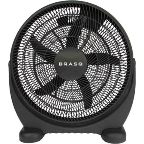 BRASQ Vloerventilator zwart Ø 50 cm staande ventilator 3 snelheden kantelbaar