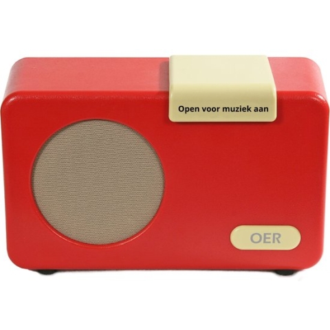 OER Muziekspeler voor Ouderen met Dementie (De Perfecte Dementie Radio) - Geschikt voor Muziektherapie - Vergemakkelijkt Mantelzorg - Zelfstandige Bediening - Ruimte voor meer dan 1.500 Nummers - Stevig/Robuust/Kwaliteit - Rood