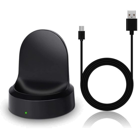 Case2go - Oplaadkabel en oplaadstation geschikt voor Samsung Gear S3 / S2 / Sport - USB-kabel - 0.50 meter - Zwart