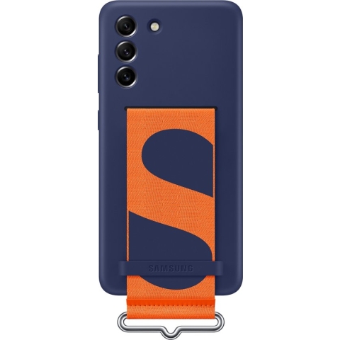 Siliconen Hoesje met Strap  - Samsung Galaxy S21 FE - Navy
