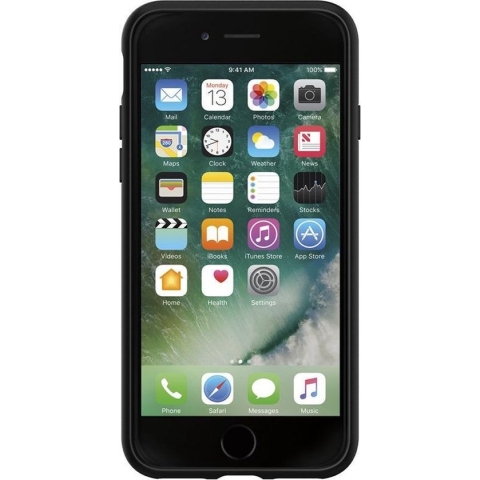 Spigen Liquid Air case iPhone 7 8 SE 2020 SE 2022 hoesje - Zwart