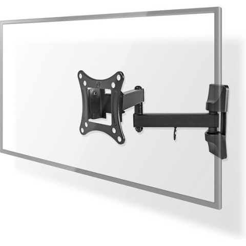 Nedis Draai- en Kantelbare TV-Muurbeugel - 13-27 " - Maximaal schermgewicht: 15 kg - Kantelbaar - Draaibaar - Minimale muurafstand: 60 mm - Maximale muurafstand: 350 mm - 3 Draaipunt(en) - ABS / Staal