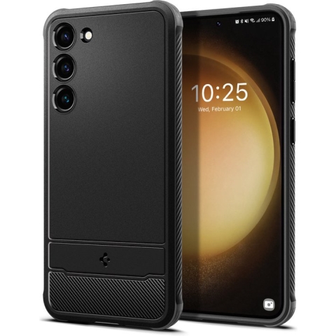 Spigen Rugged Armor Samsung Galaxy S23 Hoesje Back Cover Zwart