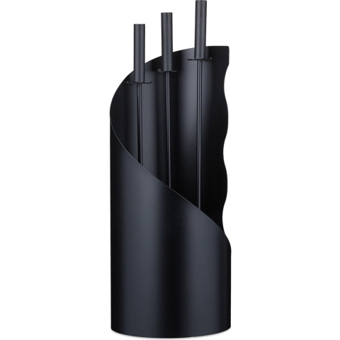 Relaxdays Haardstel 4-delig - haardaccessoires - haardset openhaard set - zwart