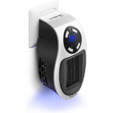 TROTEC Keramische stopcontact-verwarming - Kachel TFC 1 E- verkrijgbaar in 2 kleuren - 2 warmtestanden - 500 Watt - Timerfunctie