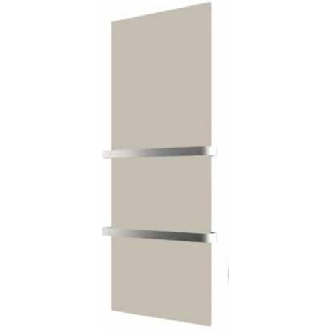 Welltherm metalen Zand infrarood Handdoek droger en paneel met 1 x de doorlopend /gesloten handdoek beugel chroom | 660 Watt | Zandkleurig | 60 x 150 cm