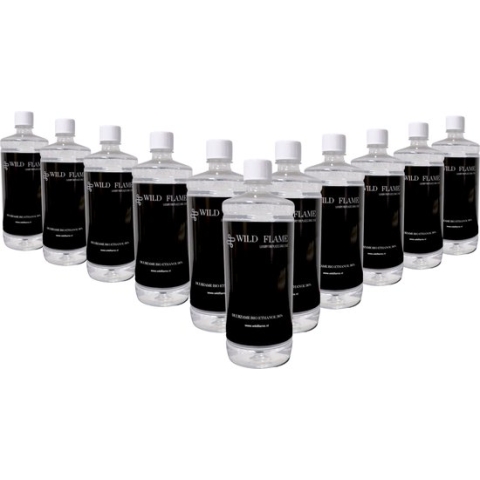 Bioethanolhaarden.com - WILD FLAME 96 % Bio-ethanol 12 Liter - Biobrandstof voor Sfeerhaarden - Duurzame Biologische Bio-ethanol - Geurloos