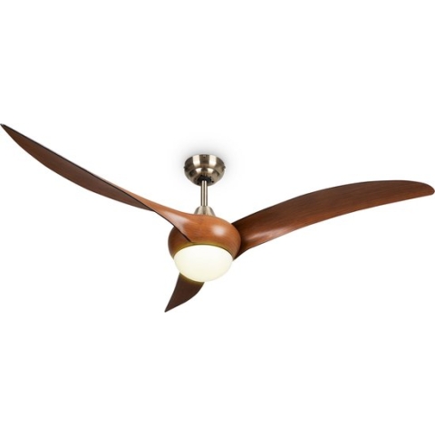 Klarstein Monteverde plafondventilator plafondlamp 52" (132 cm) - 8.376m³/h - 3 snelheden- max. 47 dB- 3 vleugels