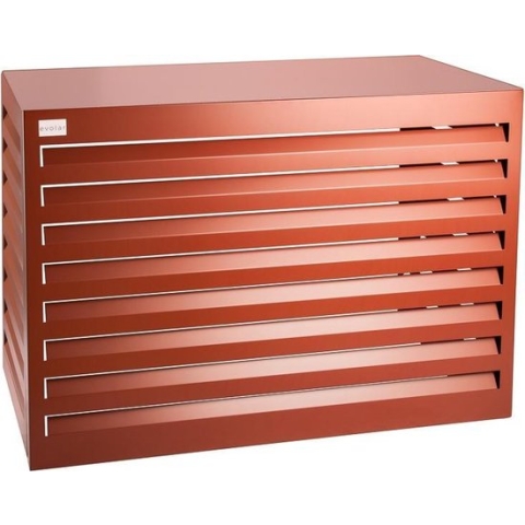 Evolar EVO-COVER-MR - Airco & Warmtepomp Buitenunit Omkasting - Maat Medium - 110 x 80 x 55 cm - Gepoedercoat - Aluminium - Hoogwaardige kwaliteit - Steenrood - RAL 8004