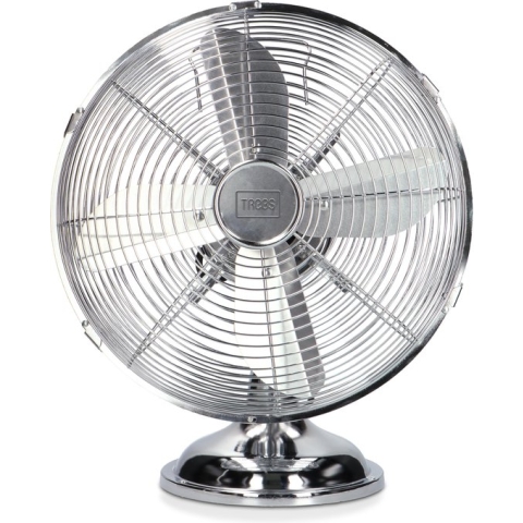 Trebs 99384 - Retro Tafelventilator met 3 snelheden - 30 cm - Chroom