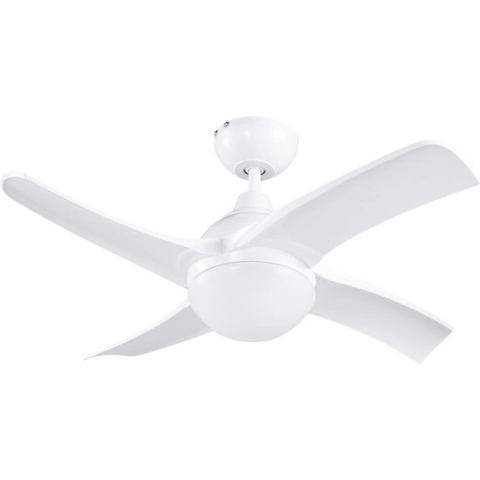 Sygonix Plafondventilator (Ø x h) 910 mm x 370 mm Kleur ventilatorbladen: Wit Kleur behuizing: Wit