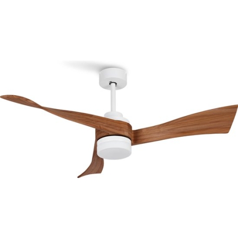 CREATE WINDLIGHT CURVE DC - Plafondventilator 40W Silent Ø132 cm - Wit & Donker hout - Met licht
