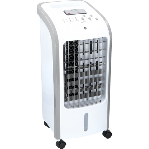 Kinzo Luchtkoeler 4L 270m3/h - Aircooler met Koelelementen - Incl. Afstandsbediening - Timerfunctie 7,5 Uur - Kunststof - Wit