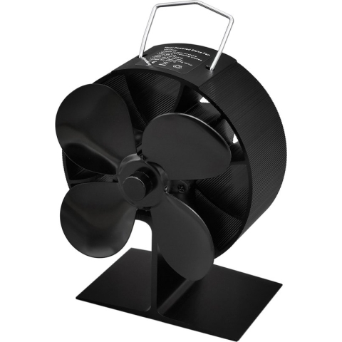 Houtkachel Haardventilator - Rond model - Krachtige motor - 4 bladen - Warmte verplaatsing