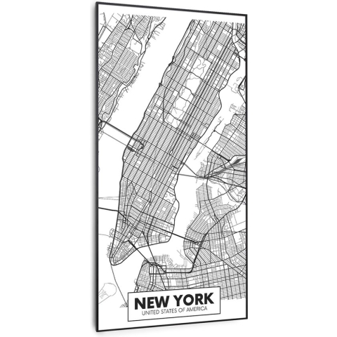 Wonderwall Air Art Smart infraroodverwarming stadsplan New York 60x120 cm 700 W