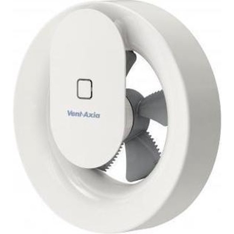 Vent-Axia SvaraZ, app-gestuurde keuken- badkamer wandventilator, aansluitklem, O99mm, 110m3/h, 230V, IP44, hxbxd 177x177x81mm, wit