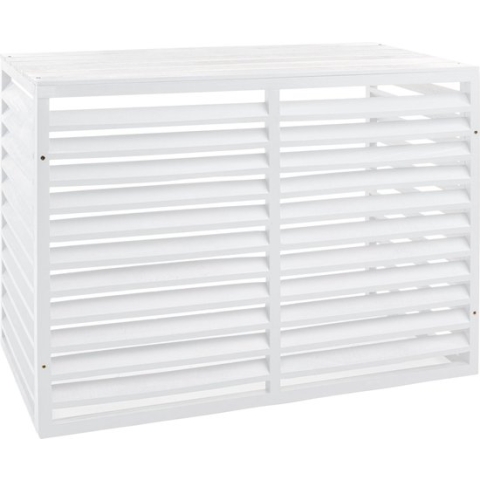 Evolar EVO-COVER-WXSW - Airco & Warmtepomp Buitenunit Omkasting - Maat XS - 90 x 60 x 40 cm - Gelakt - Hout - Wit - RAL 9003