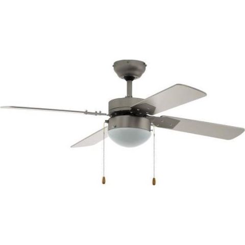 EGLO Gelsina Plafondlamp met Ventilator - 107cm - E14 AC-longer life - 2x trekkoord - Nikkel mat