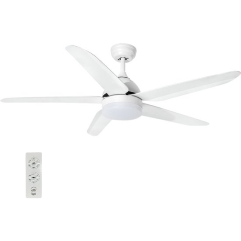 The Fan Ventilator 5 blads wit met dimbaar LED 2700k - Modern - ETH - 2 jaar garantie