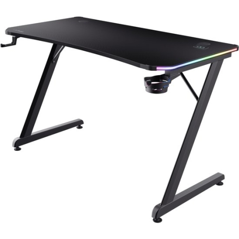 Trust GXT709 Luminus Gaming Bureau - RGB Verlichting – Bekerhouder – Headset houder - Zwart