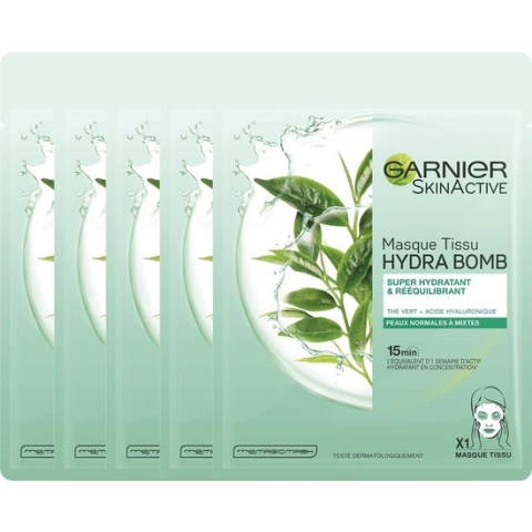 Garnier Skinactive Face Hydra Bomb Gezichtsmasker Gemengde Huid - 5 stuks
