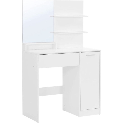 MIRA Home - kaptafel - make-up tafel - wit - spaanplaat - 80x40x132cm