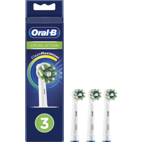 Oral-B CrossAction - Met CleanMaximiser-technologie - Opzetborstels - 3 Stuks
