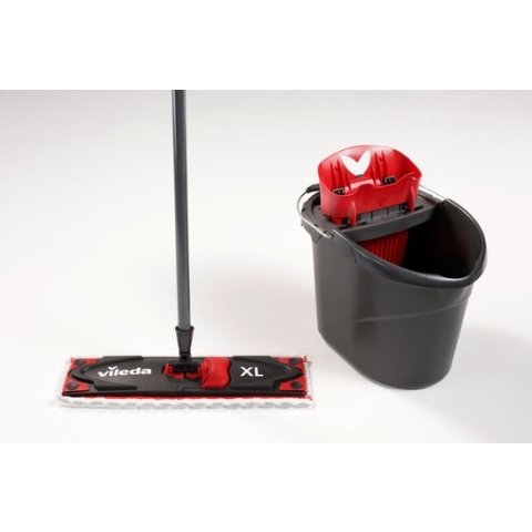 Vileda UltraMax XL - Complete set - Vlakke microvezelmop + emmer met pers